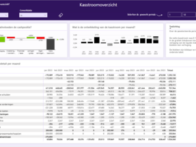 Een voorbeeld van een cashflow overzicht in Power BI