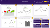 Power BI-dashboard Sales & marge - Overzichtspagina